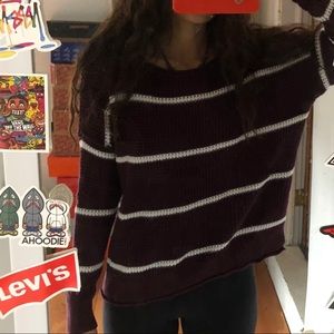 maroon knitted hollister sweater